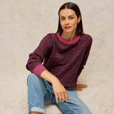 White Stuff Talia Nep Jumper In Plum Multi