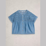 White Stuff Tammie Chambray Shirt In Blue Denim