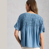 White Stuff Tammie Chambray Shirt In Blue Denim