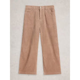 White Stuff Tia Cord Wide Leg Crop In Natural