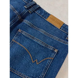 White Stuff Tia Cropped Wide Leg Jean In Dark Denim