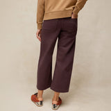 White Stuff Tia Wide Leg Crop Jean In Dark Brown