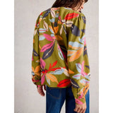 White Stuff Ulla Crew Neck Top In Green Multi