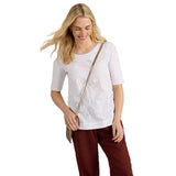 White Stuff Weaver Broderie Tee In Brilliant White