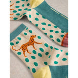 White Stuff Wild Side Ankle Sock In Natural Multi