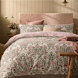 William Morris Double Duvet Set Rose Brick Pink Sage