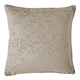 William Morris Strawberry Thief Cushion Embossed Velvet In Porcini Brown