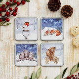 Wrendale Design Winter Skies Coasters Set Of 4