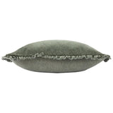 Yard Bertie Washed Cotton Velvet Cushion Moss