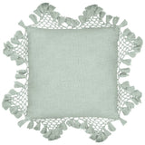 Yard Anko Macrame Tassel Trim Cushion Eucalyptus