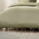Yard Mallow Bow Tie Duvet Cover Set Soft Sage