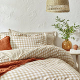 Yard Barton Cotton Check Biscuit Bedding Set King size