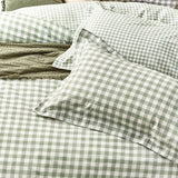 Yard Barton Gingham Check Duvet Cover Set Forest - Double
