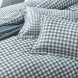 Yard Barton Gingham Check Duvet Cover Set Navy