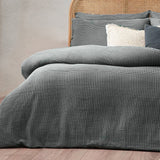 Yard Chunky Waffle Duvet Cover Set in Dusk