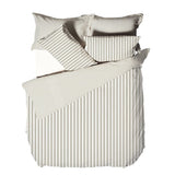 Yard Hebden Mélange Stripe 100% Cotton Duvet Cover Set Natural