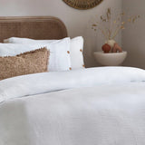 Yard Lark Cotton Muslin Duvet Cover Set White - Double