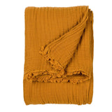 Yard Lark Crinkle Cotton Throw Cumin 130x180cm