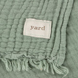 Yard Lark Crinkle Cotton Throw Eucalyptus 240x260cm