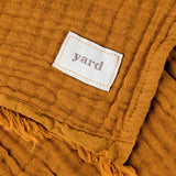 Yard Lark Crinkle Cotton Throw in Cumin 240x260cm
