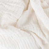 Yard Lark Crinkle Cotton Throw in White 130x180cm