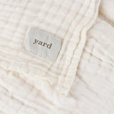 Yard Lark Crinkle Cotton Throw in White 130x180cm