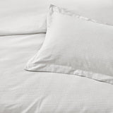 Yard Waffle Textured 100% Cotton Duvet Cover Set in White