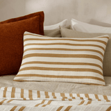 Yard Woven Stripe Cotton Cushion Cinnamon 40 x 60cm
