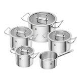 ZWILLING PRO 18/10 Stainless Steel Pot Set Silver, 5pcs