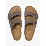 Birkenstock Arizona Suede Sandals In Concrete Grey