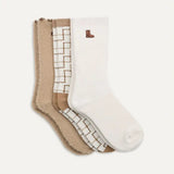 UGG Classic Crew 3 Pack Sock In Boot/Plaid/Sand