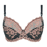 Wacoal Embrace Lace Classic Underwire Bra In Dark Slate/Cloud Pink