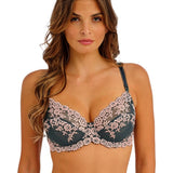 Wacoal Embrace Lace Classic Underwire Bra In Dark Slate/Cloud Pink
