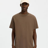 Selected Short Sleeved Relaxed Fit T-Shirt In Chocolate Chip