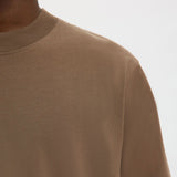Selected Short Sleeved Relaxed Fit T-Shirt In Chocolate Chip