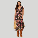 Free People Forsythia Maxi Dress In Deep Fudge