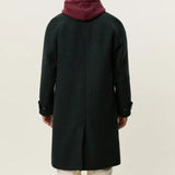 Les Deux Solid Wool Coat In Rosin Green