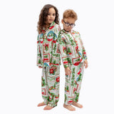 Cyberjammies Kids Unisex Christmas Postcard Print Pyjama Set