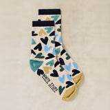White Stuff All Over Heart Ankle Sock In Grey Multi