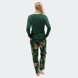 Cyberjammies Ember Sloth Print Pyjama Bottoms In Dark Green