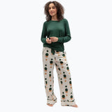 Cyberjammies Ember Slouch Jersey Pyjama Top In Dark Green