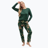 Cyberjammies Ember Slouch Jersey Pyjama Top In Dark Green