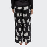 Cyberjammies Polar Bear Print Wide-Leg Pyjama Bottoms In Black