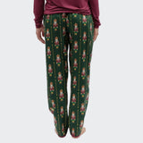 Cyberjammies Christmas Nutcracker Print Pyjama Bottoms In Dark Green