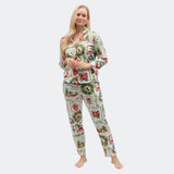 Cyberjammies Christmas Postcard Print Pyjama Bottoms In Red