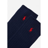Polo Ralph Lauren Cotton-Blend Crew Socks in Navy/Red