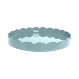 Addison Ross Eau De Nil Round Medium Lacquered Scallop Tray