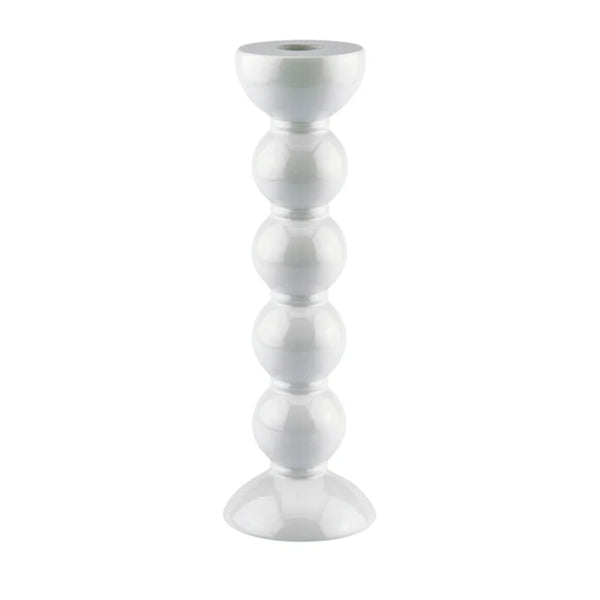 Addison Ross Tall Bobbin Candlestick 24cm In White