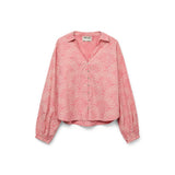 Vero Moda AWARE VMPAMMI LS V-NECK TOP VMA In Tea Rose