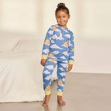 Chelsea Peers Kids Dreamy Skies Print Long Pyjama Set In Blue